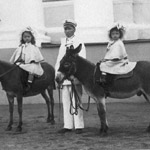 Riding mules with Olga