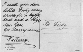 Postcard to Cousin Dicky